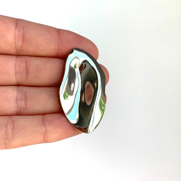 New ~ Anthropologie Shashi Barcelona Stud Silver Earrings - Picture 3 of 7